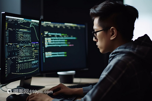 程序員與代碼特寫 計(jì)算機(jī)網(wǎng)絡(luò)技術(shù)開發(fā)的視覺敘事
